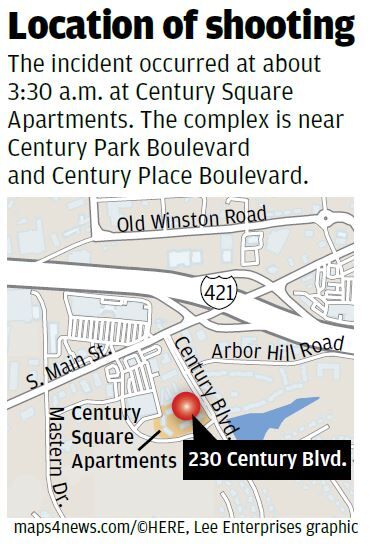 Kernersville officer shot map